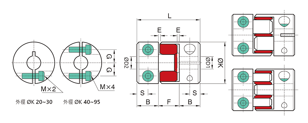 Jaw Couplings - Clamping